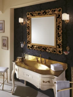 VERSAILLES 128 LAVABO IN VETRO  AVORIO CON DECORI — фото 1