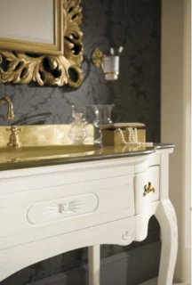 VERSAILLES 128 LAVABO IN VETRO  AVORIO CON DECORI — фото 2